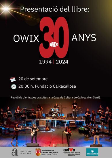 El grupo musical ÒWIX celebra su 30 cumpleaños con la publicación de un libro