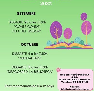 El Ayuntamiento de Alcoy impulsa el ciclo «Dissabtes Divertits» en la Biblioteca Tirisiti