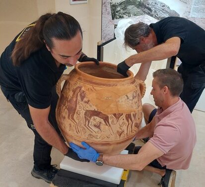 El Vas dels Guerrers de La Serreta de Alcoy vuelve a casa tras su exitosa estancia en el MARQ de Alicante