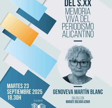 Genoveva Martín Blanc protagonitza una nova sessió del cicle Veus del Segle XX de l’APPA amb la Universitat d’Alacant