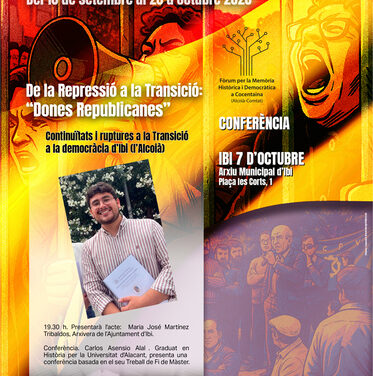 Ibi participa en los IV Jornadas de Memoria Histórica y Democrática en l’Alcoià y el Comtat