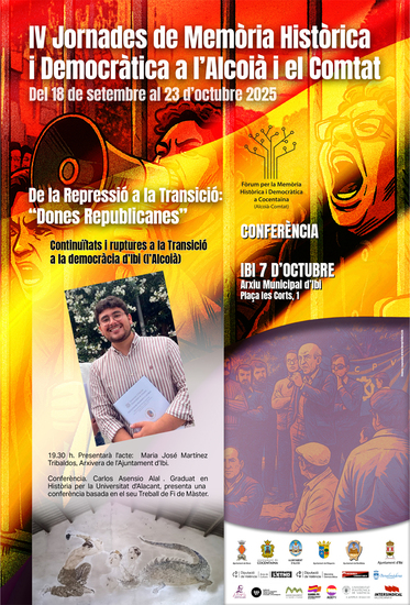 Ibi participa en los IV Jornadas de Memoria Histórica y Democrática en l’Alcoià y el Comtat
