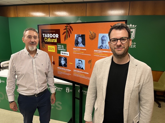 El politólogo Pablo Simón, el fotógrafo Joan Fontcuberta y el corresponsal de TVE Óscar Mijallo entre los ponentes del 38º Otoño Cultural de Petrer