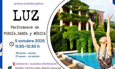 La artista multidisciplinar Teresa Juan López presenta su nueva performance en el Jardín de la Albarda de Pedreguer