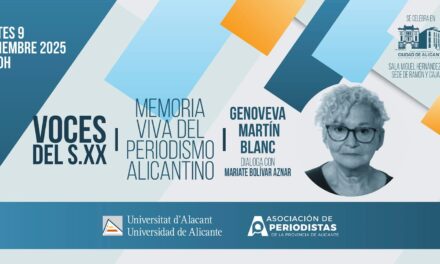 Genoveva Martín Blanc protagoniza una nueva sesión del ciclo Voces del Siglo XX de la APPA con la Universidad de Alicante