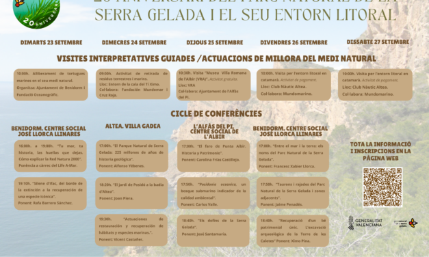 La Serra Gelada celebra el seu 20é aniversari com a parc natural en un acte institucional a l’Alfàs del Pi