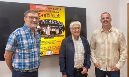 La Agrupación Lírica Ciudad de Elda representará el 8 de noviembre la zarzuela ‘La Picarona’ en el Teatro Castelar