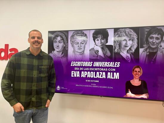 Elda celebrará el próximo 13 de octubre el Día de las Escritoras con una conferencia de la novelista y periodista Eva Apaolaza Alm  