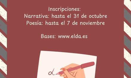 El Ayuntamiento de Elda publica la base de los concursos ‘Ciudad de Elda’ de narrativa y ‘Antonio Porpetta’ de poesía