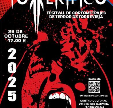 Este domingo, 26 de octubre, se celebra el FESTIVAL DE CORTOS DE CINE DE TERROR “TORRERÍFICO” en el centro cultural Virgen del Carmen de Torrevieja