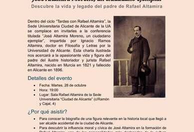 Aquesta vesprada arranca en la seu de la UA d’Alacant el cicle “Vesprades amb Rafael Altamira”, inclòs en el ‘Any Altamira’ que promou El Campello