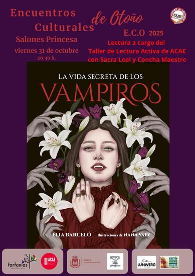 Los Encuentros Culturales de Otoño de Elda celebran Halloween con la presentación y lectura de la novela ilustrada de Elia Barceló ‘La vida secreta de los vampiros’