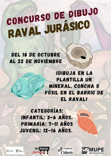 Llega la séptima edición de concurso de dibujo“RAVAL JURÁSICO”