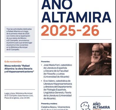 La Biblioteca Municipal de El Campello acull el dijous una taula redona sobre l’obra literària i el hispanoamericanismo de Rafael Altamira