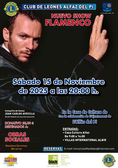 Nuevo Show Solidario de Flamenco organizado por el Club de Leones este sábado en l’Alfàs
