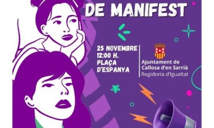 Callosa d’en Sarrià convoca a una concentración por el 25-N