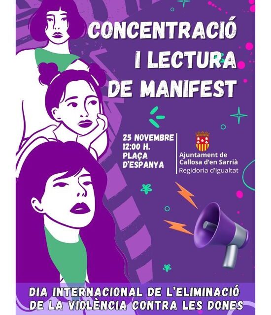 Callosa d’en Sarrià convoca a una concentració pel 25-N