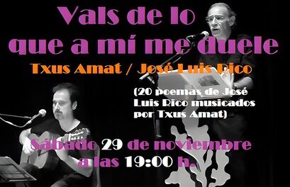 El músico TXUS AMAT y el poeta JOSÉ LUIS RICO ofrecerán este sábado un recital en la Casa Museo de Miguel Henández 