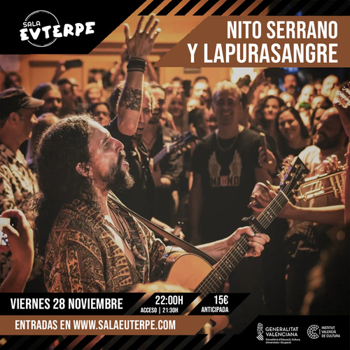 Nito Serrano y Lapurasangre, Frank Suz & The Crazzy 88’s y Alejandro Rizo despiden el mes de noviembre en Sala Euterpe