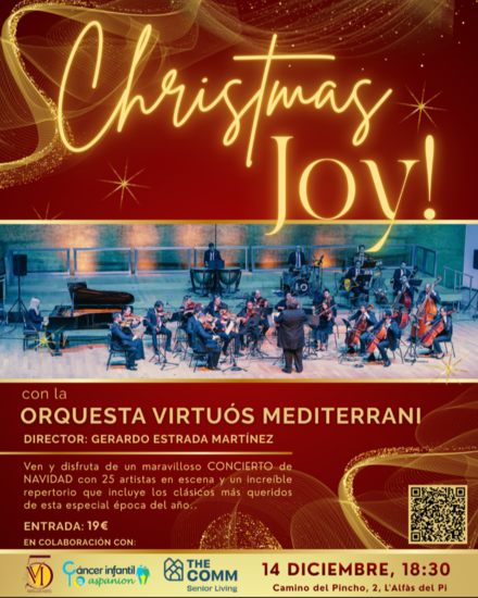 La Orquesta Virtuós Mediterrani debuta el domingo 14 en l’Alfàs con el concierto navideño ‘Christmas Joy’