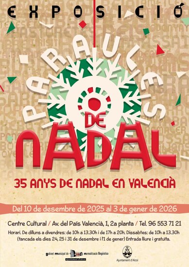 Alcoy celebra 35 años de Navidad en valenciano con la gran exposición interactiva y retrospectiva «Paraules de Nadal»
