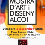 Nueva edición de la Mostra d’Art i Disseny d’Alcoi que vuelve este sábado a la plaza Ramón y Cajal con una propuesta llena de creatividad