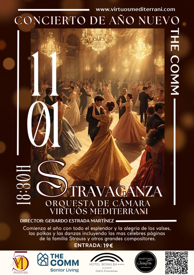 La orquesta Virtuós Mediterrani ofrece este domingo su Concierto de Año Nuevo en THE COMM