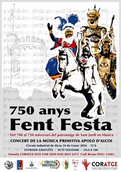 750 años haciendo fiesta. Concierto conmemorativo del patronaje de Sant Jordi en Música