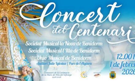 Benidorm celebra este domingo el concierto del ‘Centenario de la Coronación de la Mare de Déu del Sofratge’