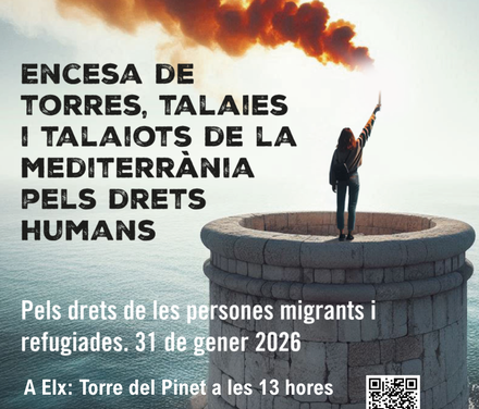 Torna l’encesa de la Torre del Pinet a Elx pels drets de la població migrant