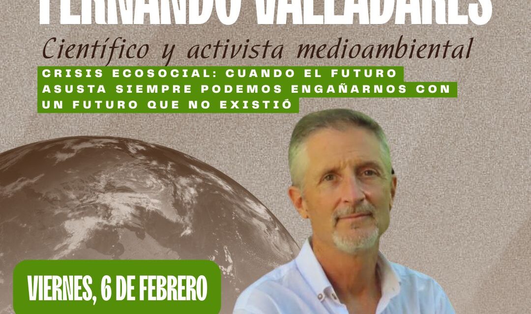 Fernando Valladares protagonizará el cierre de las Jornadas Medioambientales de Elda con una conferencia sobre cambio climático y sociedad