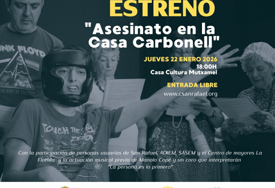 El teatro inclusivo estrena en Mutxamel la obra “Asesinato en la Casa Carbonell”, una comedia interpretada por diversos colectivos sociales