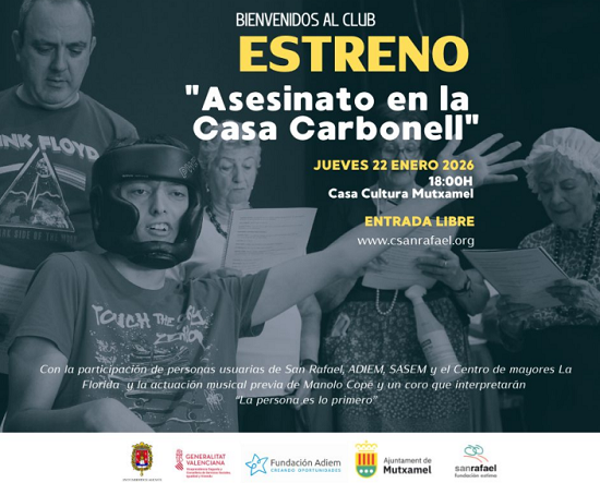 El teatre inclusiu estrena a Mutxamel l’obra “Assassinat a la Casa Carbonell”, una comèdia interpretada per diversos col·lectius socials