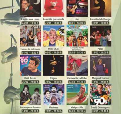 Más de 17.000 espectadores disfrutaron de las 58 actividades programadas por Cultura en Petrer en el Teatro Cervantes durante 2025