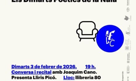 “Els Dimarts Poètics de la Naia” amb Ximo Cano en llibreria 80 Mundos