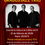 Este sábado Gradus Jazz Trío ofrecerá un concierto en la Casa de Cultura de l’Alfàs