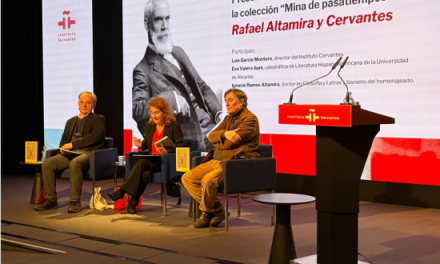 Eva Valero i Ignacio Ramos Rafael Altamira desgranen en un llibre com Rafael Altamira va llegar una ingent col·lecció de textos cervantinos com d’homenatge a l’autor de “El Quixot”