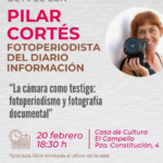 La fotoperiodista Pilar Cortés imparte el viernes en El Campello una charla centrada en el valor de la cámara fotográfica como testigo de la noticia