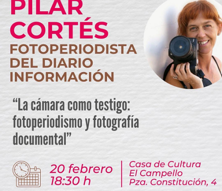 La fotoperiodista Pilar Cortés imparte el viernes en El Campello una charla centrada en el valor de la cámara fotográfica como testigo de la noticia