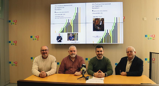 Benidorm reunirá un año más a reconocidos organistas en la XIV edición del Festival Internacional de Órgano