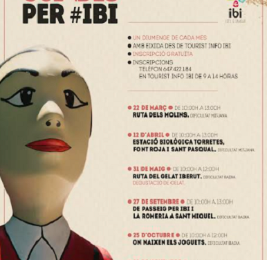 Turismo de Ibi organiza un año más su programa anual de visitas guiadas