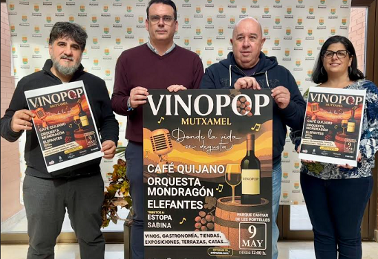 Mutxamel presenta Vinopop, una experiencia que une música, vino y gastronomía y amplía su oferta cultural de calidad