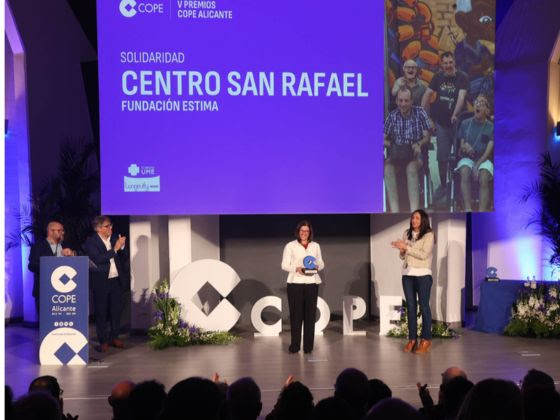 San Rafael – Fundación Estima ha recibido el Premio Solidaridad en la V edición de los Premios COPE Alicante