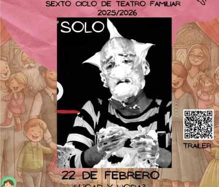 El Centro Cultural Virgen del Carmen de Torrevieja acoge este domingo, 22 de febrero a las 18:30 horas, una propuesta de clown para público familiar