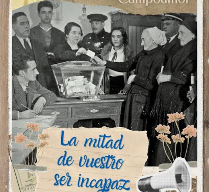 Elda da voz a Clara Campoamor con la representación de la pieza teatral ‘La mitad de vuestro ser incapaz’ de Natalia Bravo