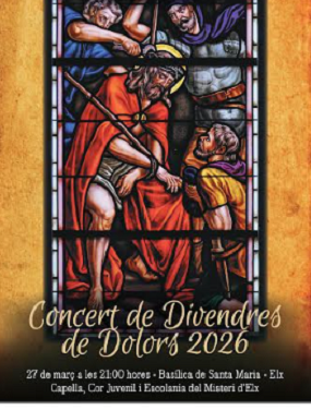 La basílica de Santa María acoge el concierto de Viernes de Dolores 2026 del Misteri d’Elx