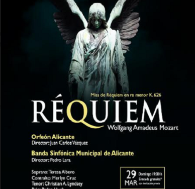 Misa de Réquiem en re menor K. 626 de Mozart en el Auditori La Nucia el domingo 29 de marzo a las 19.00 horas