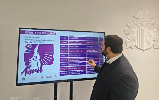 Orihuela presenta su programación de rutas y visitas turísticas para abril de 2026