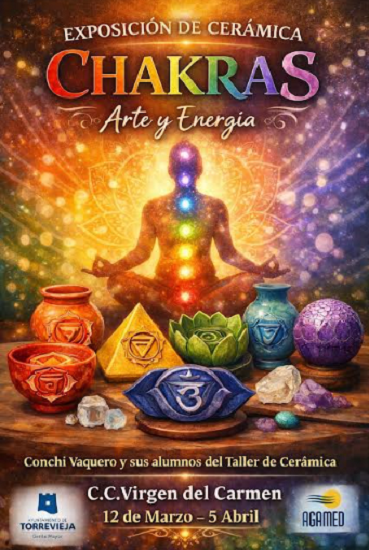 Este jueves se inaugura la exposición de cerámica “Chakras: Arte y energía” en el Centro Cultural Virgen del Carmen de Torrevieja