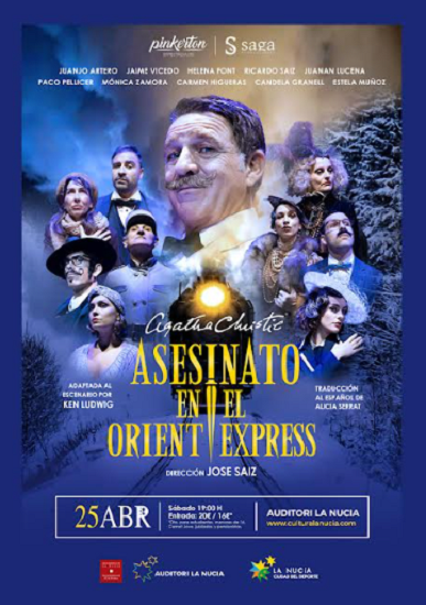 Asesinato en el Orient Express en el Auditori de La Nucía el sábado 25 de abril